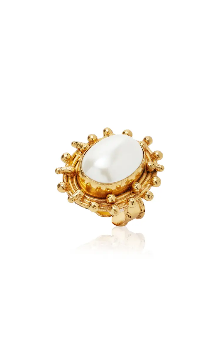 Sylvia Toledano Stone Dots 22K Gold-Plated Pearl Ring | Thumbnail 3 Sylvia Toledano Stone Dots 22K Gold-Plated Pearl Ring | Thumbnail 3