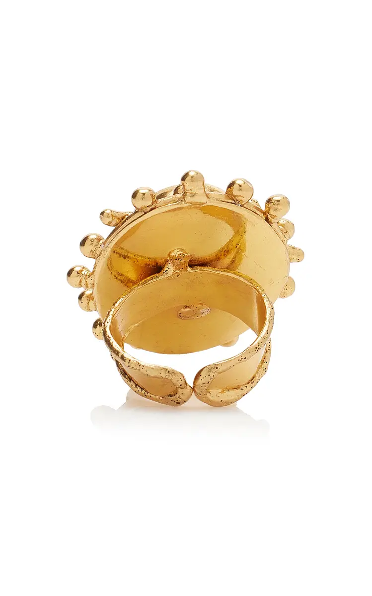 Sylvia Toledano Stone Dots 22K Gold-Plated Pearl Ring | Thumbnail 5 Sylvia Toledano Stone Dots 22K Gold-Plated Pearl Ring | Thumbnail 5