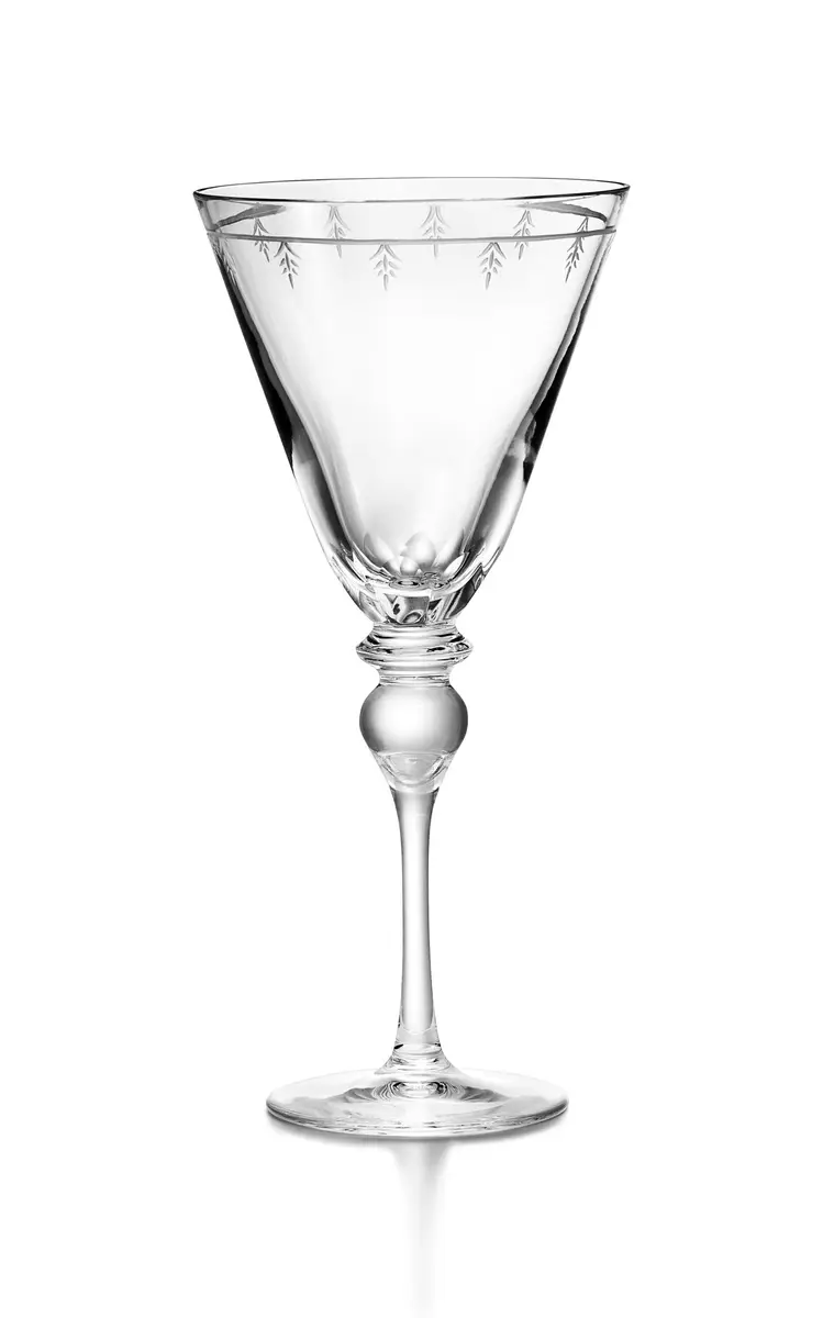 Tiffany & Co. Crest Crystal White Wine Glass - White | Image 1 Tiffany & Co. Crest Crystal White Wine Glass - White | Image 1