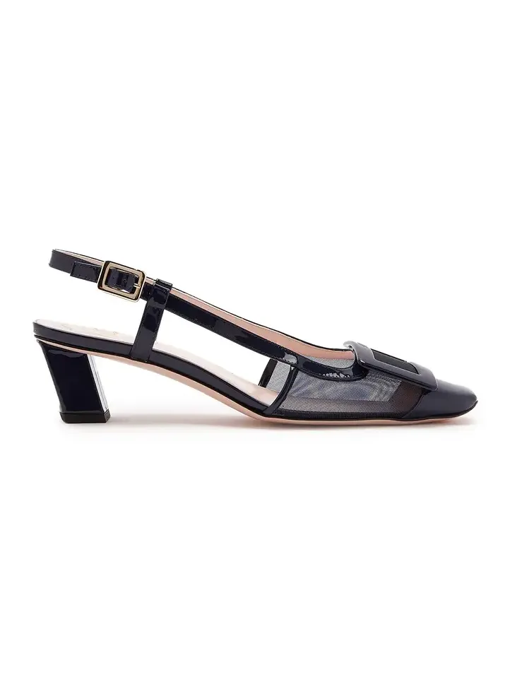 Belle Vivier Lacquered Mesh Slingback Pumps Belle Vivier Lacquered Mesh Slingback Pumps