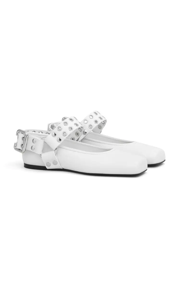 ALAÏA Biker Leather Ballet Flats | Thumbnail 2 ALAÏA Biker Leather Ballet Flats | Thumbnail 2