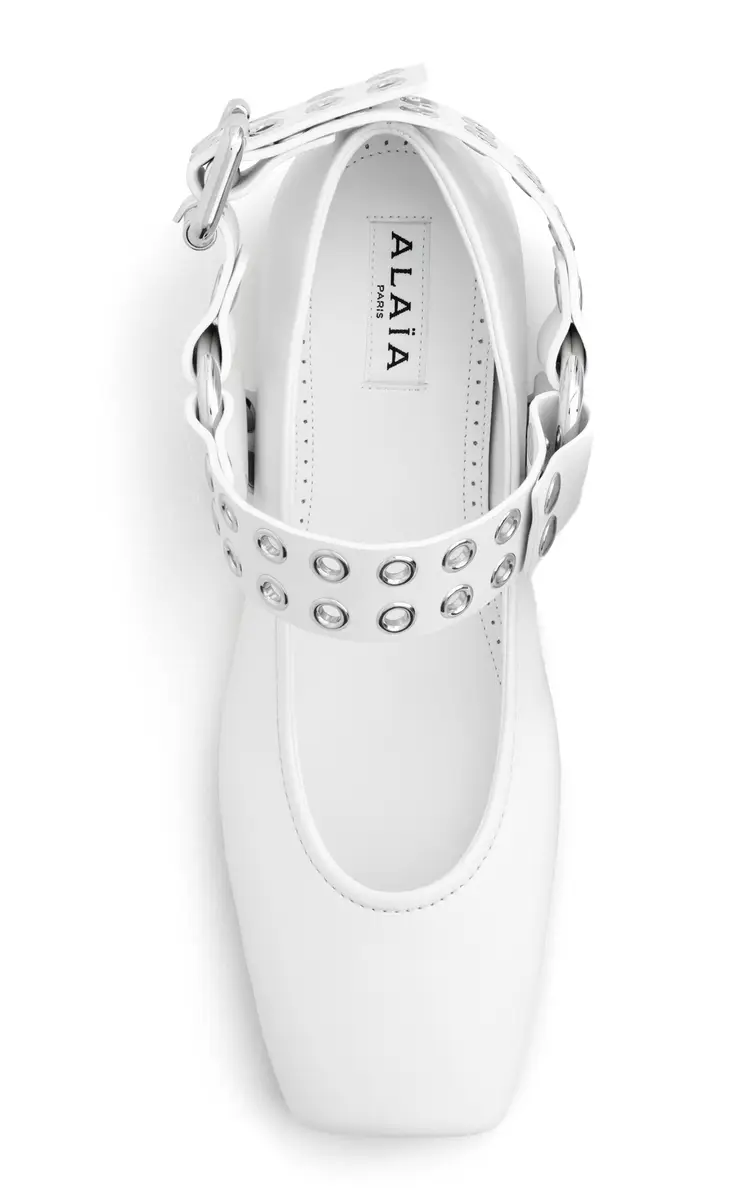 ALAÏA Biker Leather Ballet Flats | Thumbnail 3 ALAÏA Biker Leather Ballet Flats | Thumbnail 3