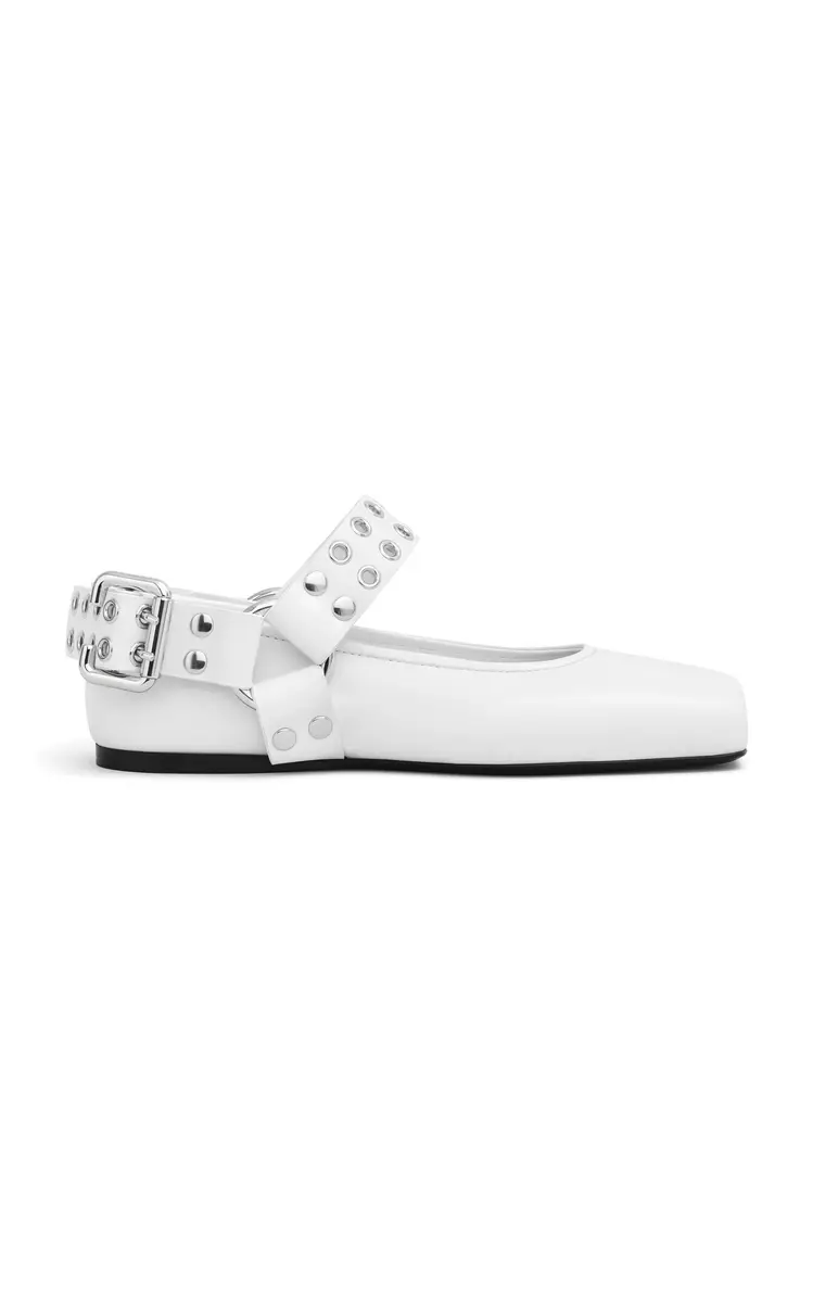 ALAÏA Biker Leather Ballet Flats | Thumbnail 5 ALAÏA Biker Leather Ballet Flats | Thumbnail 5