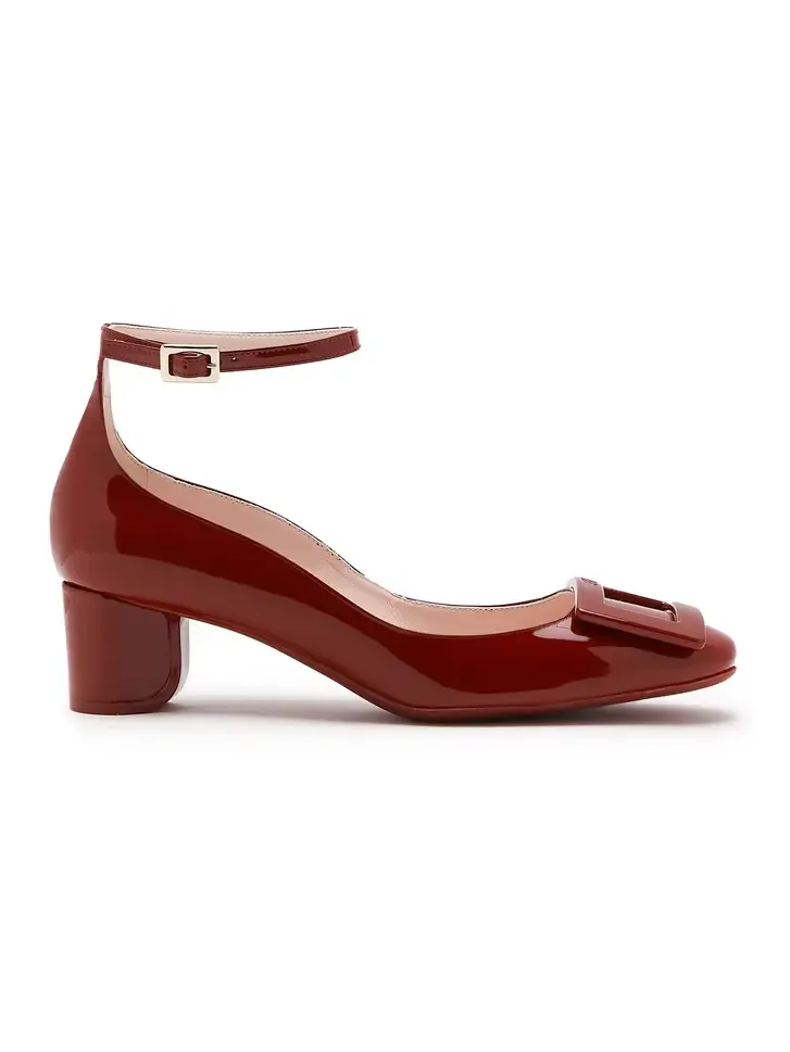 Roundy Lacquered Leather Pumps Roundy Lacquered Leather Pumps