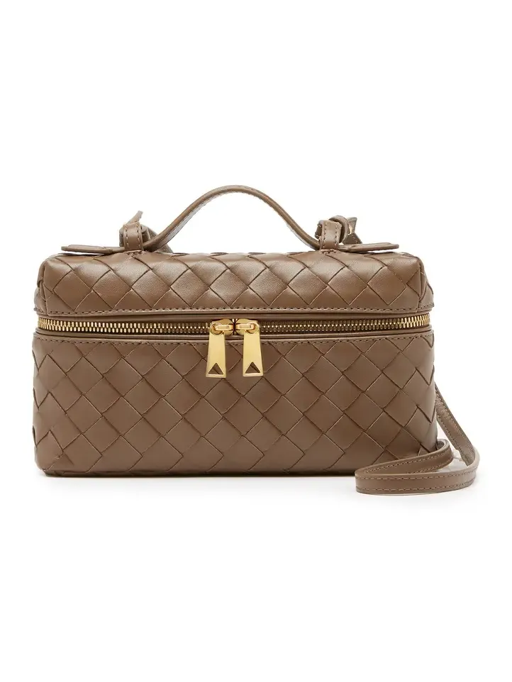 Bang Bang Intrecciato Leather Vanity Case