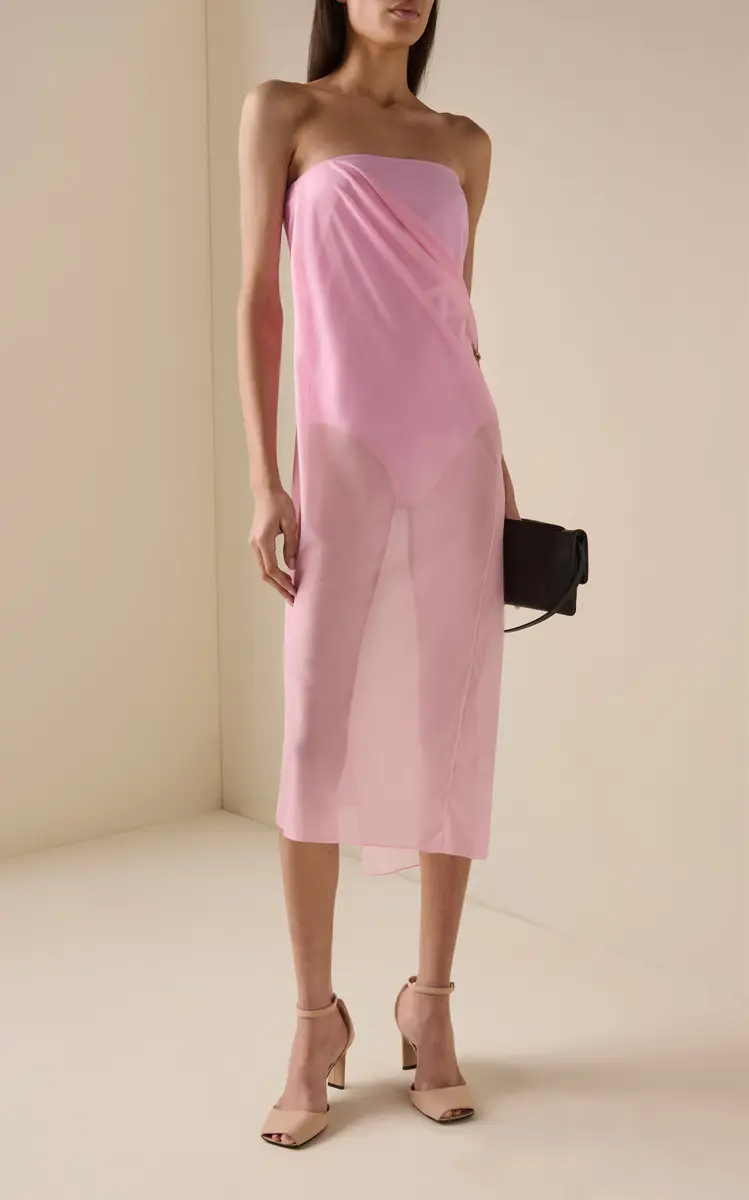 Courrèges Single-Sleeve Glass Jersey Dress | Thumbnail 3 Courrèges Single-Sleeve Glass Jersey Dress | Thumbnail 3