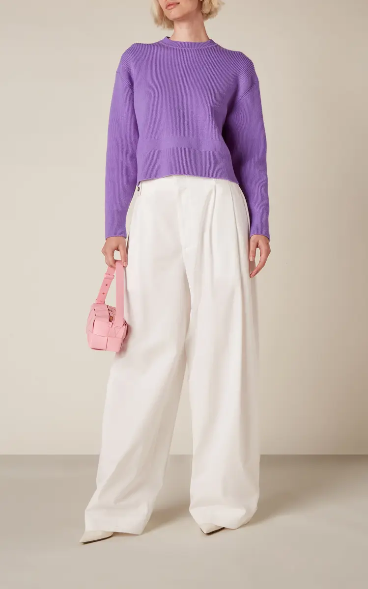 Bottega Veneta Pleated Compact Cotton Wide-Leg Pants | Thumbnail 2 Bottega Veneta Pleated Compact Cotton Wide-Leg Pants | Thumbnail 2