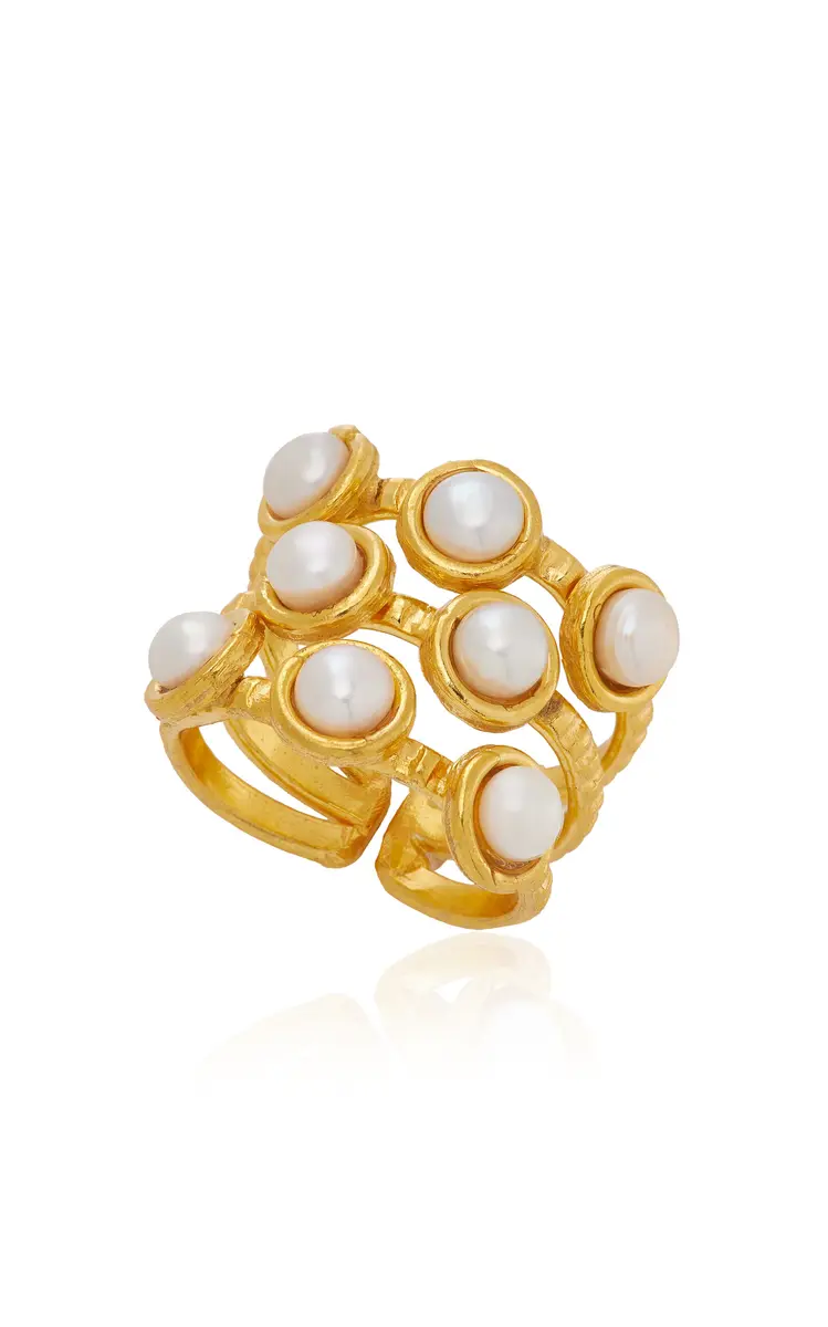Sylvia Toledano Thalita 22K Gold-Plated Pearl Ring | Thumbnail 3 Sylvia Toledano Thalita 22K Gold-Plated Pearl Ring | Thumbnail 3
