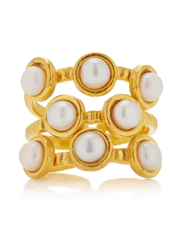 Thalita 22K Gold-Plated Pearl Ring Thalita 22K Gold-Plated Pearl Ring