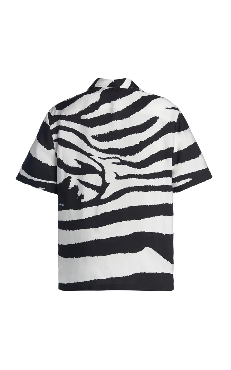 Bottega Veneta Zebra-Print Crepe Parachute Shirt | Thumbnail 4