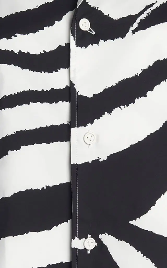 Bottega Veneta Zebra-Print Crepe Parachute Shirt | Thumbnail 5