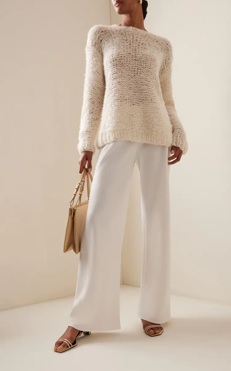 The Row Eryna Hand-Knit Alpaca-Silk Sweater - Neutral - XL | Thumbnail 3 The Row Eryna Hand-Knit Alpaca-Silk Sweater - Neutral - XL | Thumbnail 3