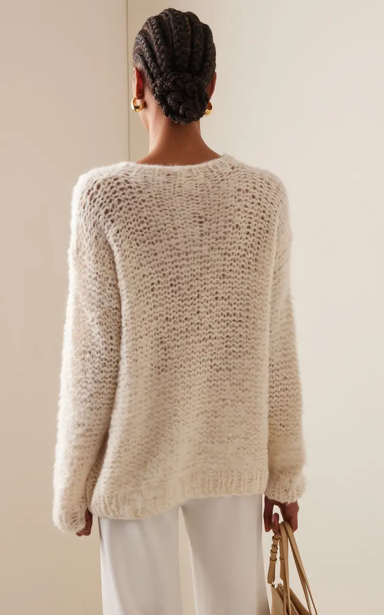The Row Eryna Hand-Knit Alpaca-Silk Sweater - Neutral - XL | Thumbnail 4 The Row Eryna Hand-Knit Alpaca-Silk Sweater - Neutral - XL | Thumbnail 4