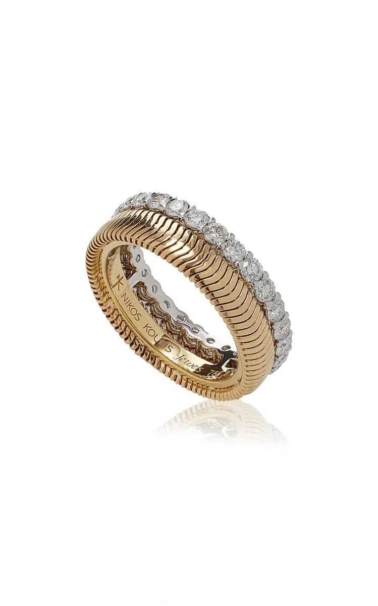 Nikos Koulis Feelings 18K Yellow And White Gold Diamond Ring | Thumbnail 3 Nikos Koulis Feelings 18K Yellow And White Gold Diamond Ring | Thumbnail 3