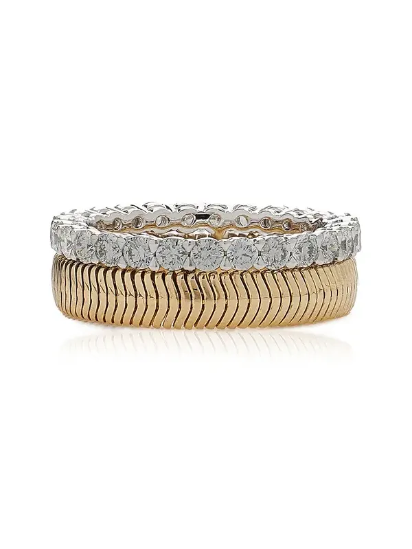 Nikos Koulis Feelings 18K Yellow And White Gold Diamond Ring