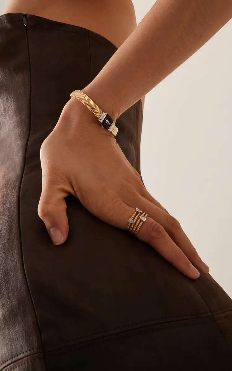 Nikos Koulis 18K White and Yellow Gold Feelings Diamond Bracelet | Thumbnail 3 Nikos Koulis 18K White and Yellow Gold Feelings Diamond Bracelet | Thumbnail 3
