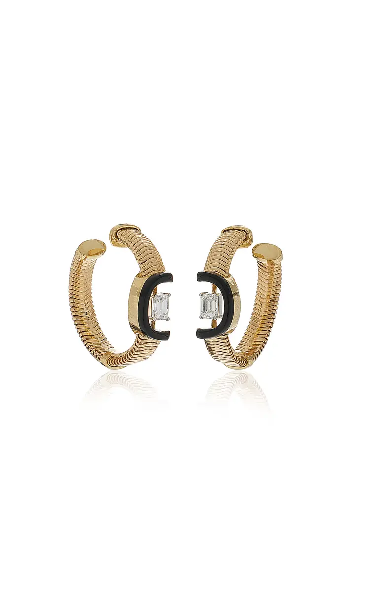 Nikos Koulis Feelings Hoop Earrings | Image 1 Nikos Koulis Feelings Hoop Earrings | Image 1