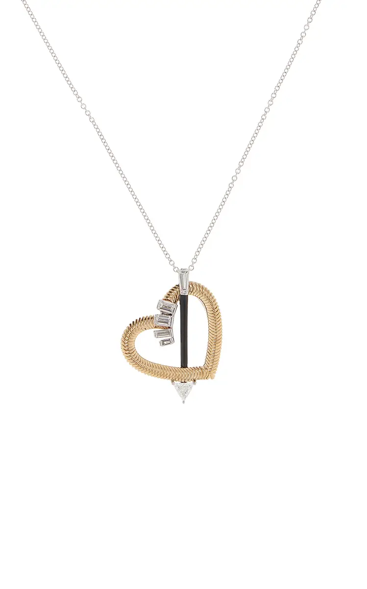 Nikos Koulis 18K Gold Feelings Heart Diamond Necklace | Thumbnail 3 Nikos Koulis 18K Gold Feelings Heart Diamond Necklace | Thumbnail 3