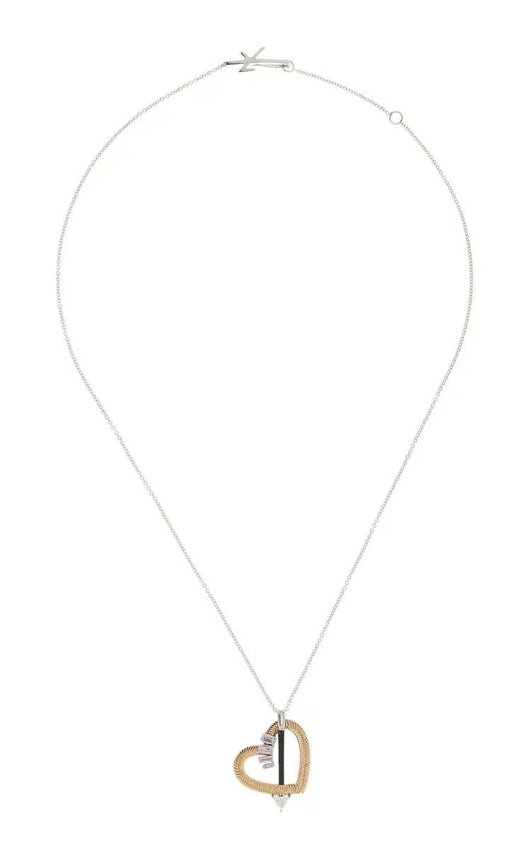 Nikos Koulis 18K Gold Feelings Heart Diamond Necklace | Thumbnail 4 Nikos Koulis 18K Gold Feelings Heart Diamond Necklace | Thumbnail 4