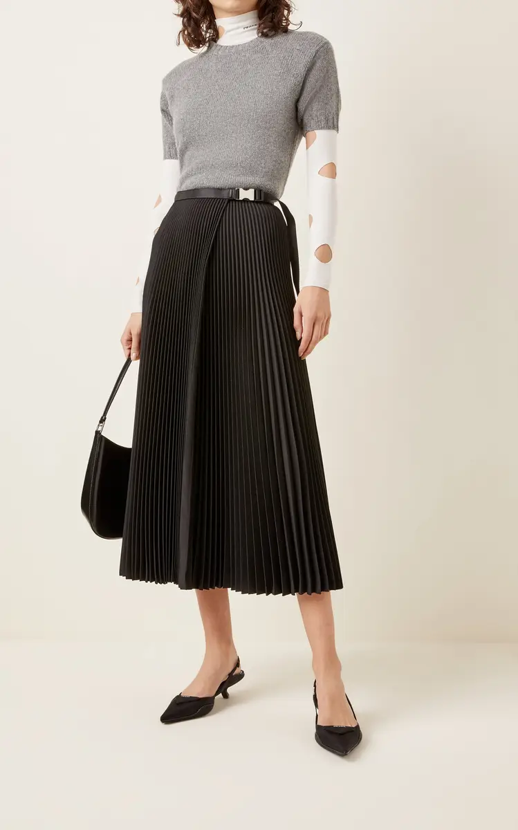 Prada Distressed Jersey Turtleneck Top | Thumbnail 4 Prada Distressed Jersey Turtleneck Top | Thumbnail 4