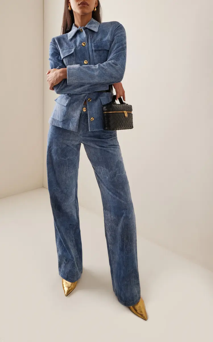 Brandon Maxwell The Reid Velvet Denim Straight-Leg Pants | Thumbnail 12 Brandon Maxwell The Reid Velvet Denim Straight-Leg Pants | Thumbnail 12