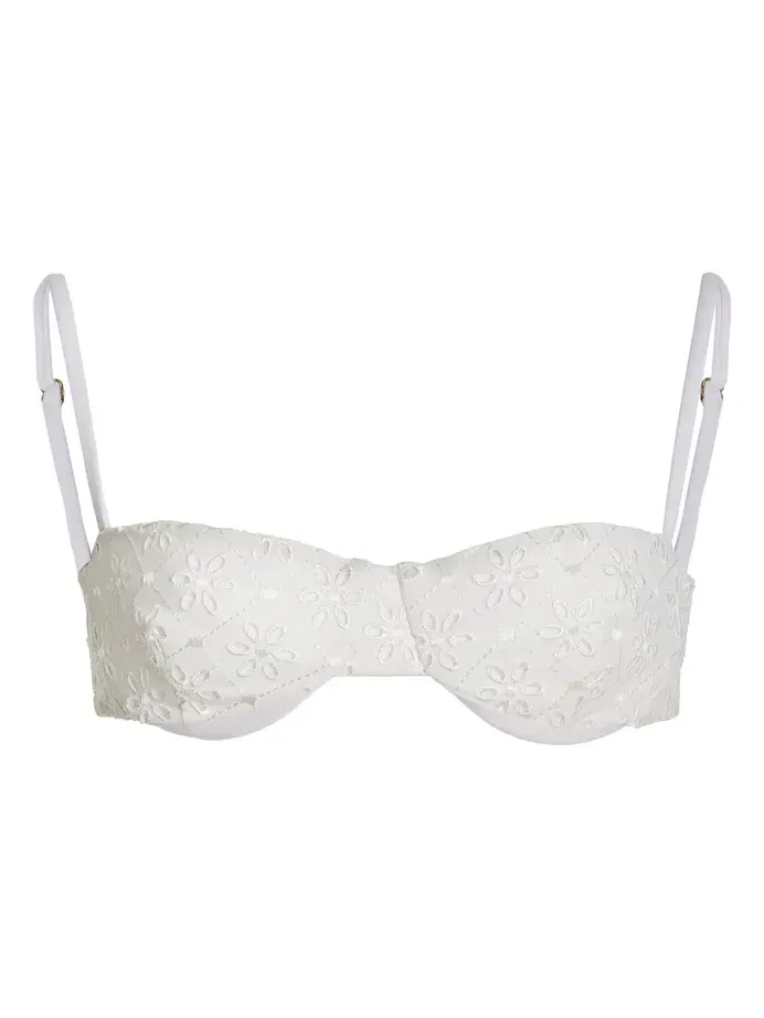 Exclusive Ingrid Broderie Anglaise Balconette Bikini Top Exclusive Ingrid Broderie Anglaise Balconette Bikini Top