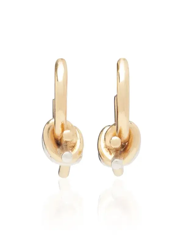 18K Gold-Finish Sterling Silver Hoop Earrings 18K Gold-Finish Sterling Silver Hoop Earrings