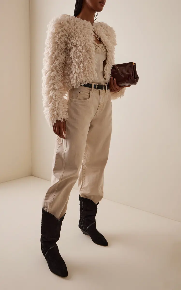 Isabel Marant Fedra Faux Shearling Jacket - Ivory - T1 | Thumbnail 2 Isabel Marant Fedra Faux Shearling Jacket - Ivory - T1 | Thumbnail 2