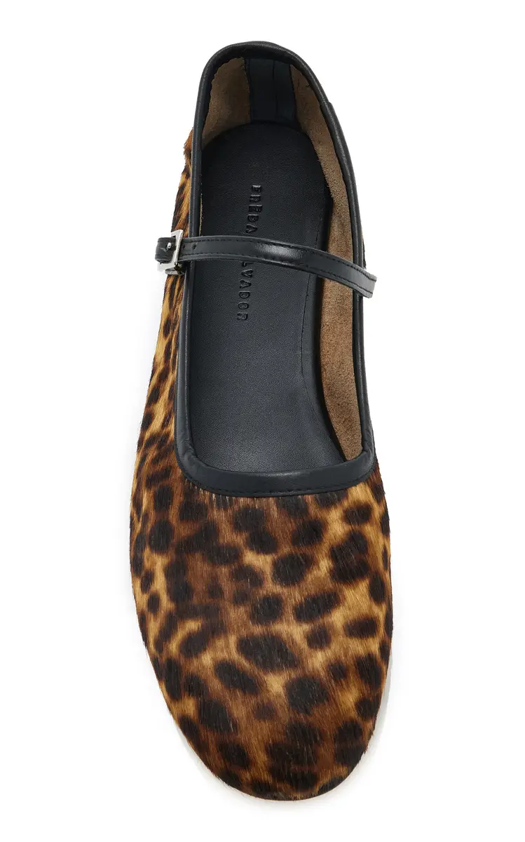 FRĒDA SALVADOR Laurel Leopard Pony Hair Ballet Flats | Thumbnail 3 FRĒDA SALVADOR Laurel Leopard Pony Hair Ballet Flats | Thumbnail 3