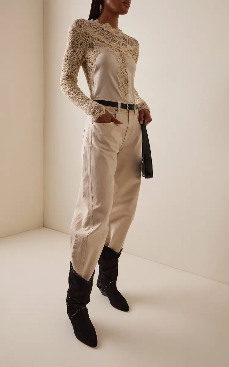 Isabel Marant Diem Lace-Inset Silk Top | Thumbnail 7 Isabel Marant Diem Lace-Inset Silk Top | Thumbnail 7