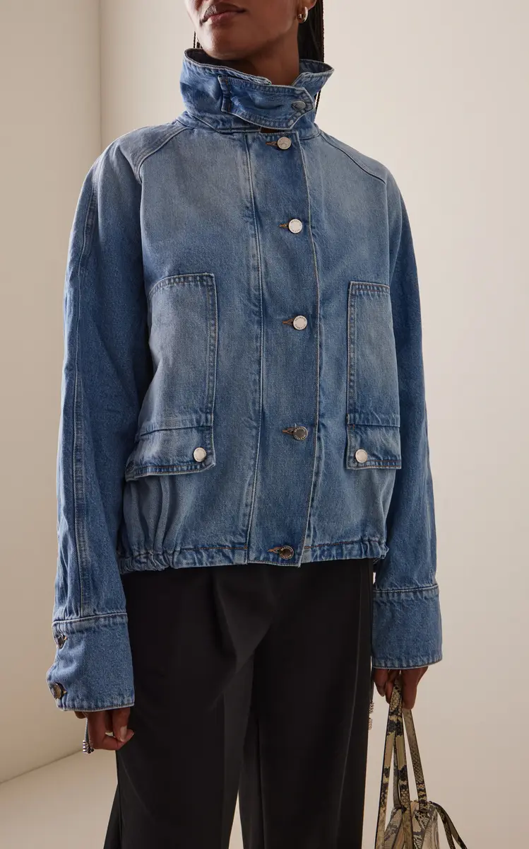 Brandon Maxwell The Harper Denim Balloon Jacket | Thumbnail 2