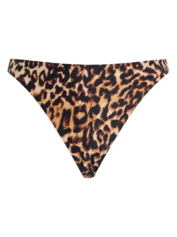 Edie Leopard-Print Bikini Bottom Edie Leopard-Print Bikini Bottom