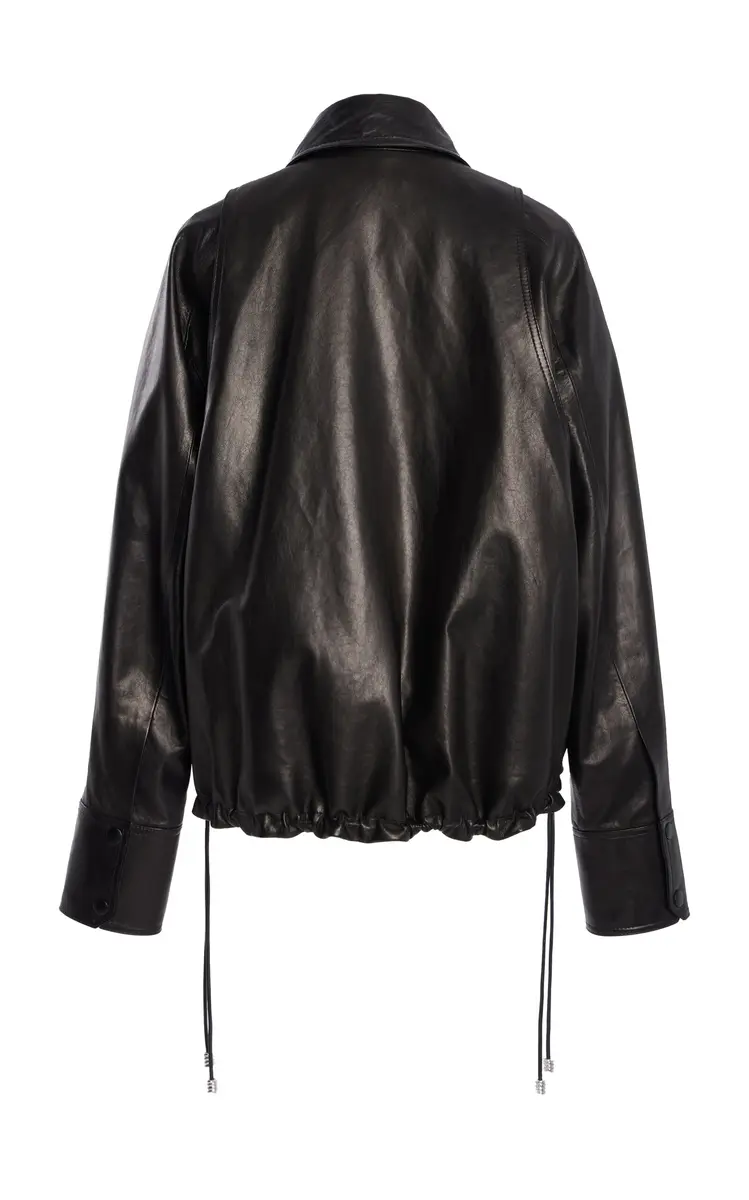 Brandon Maxwell The Harper Leather Balloon Jacket | Thumbnail 6