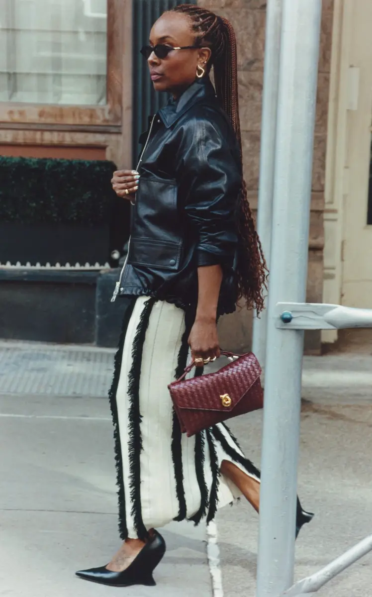 Brandon Maxwell The Harper Leather Balloon Jacket | Thumbnail 8