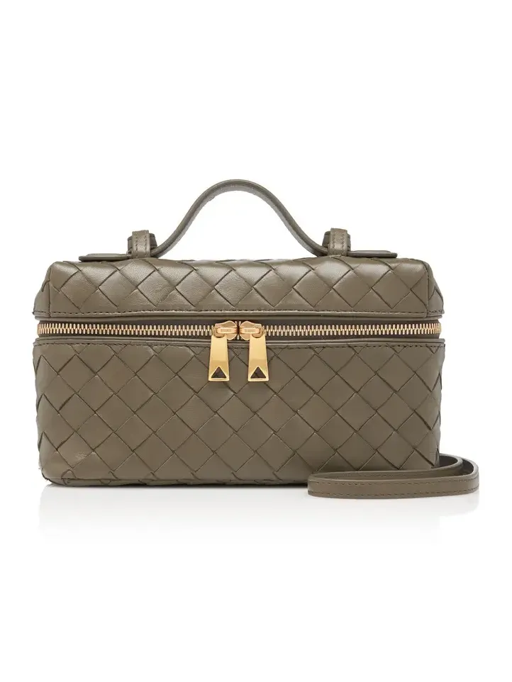 Bang Bang Intrecciato Leather Vanity Case