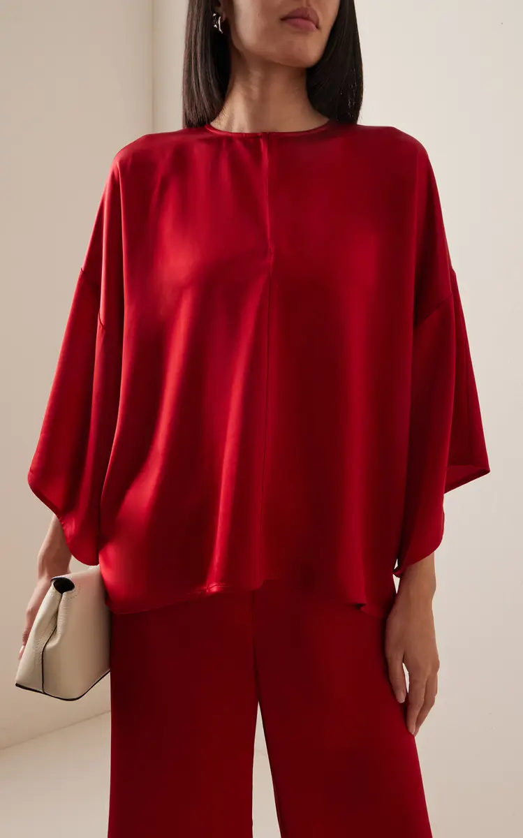 By Malene Birger Cicie Oversized Satin Top | Thumbnail 2