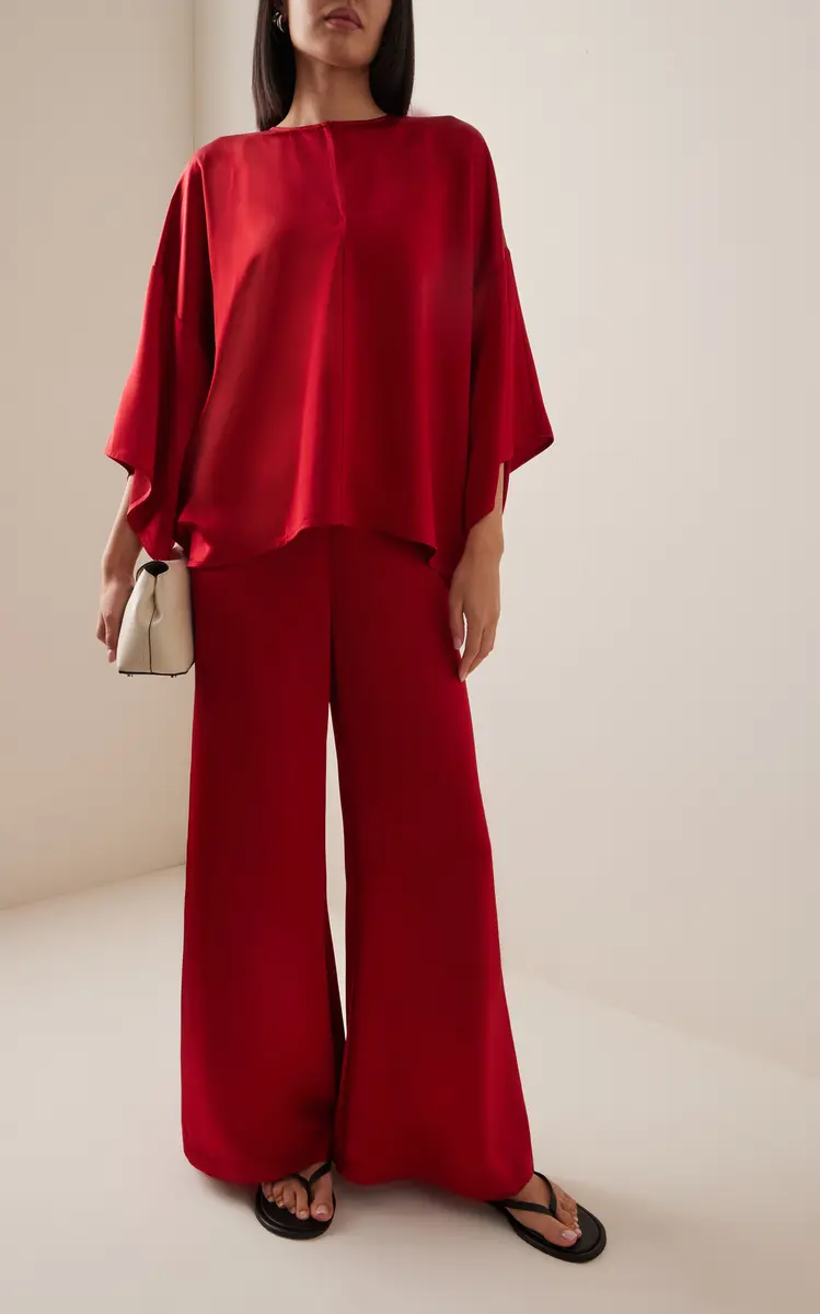By Malene Birger Cicie Oversized Satin Top | Thumbnail 3