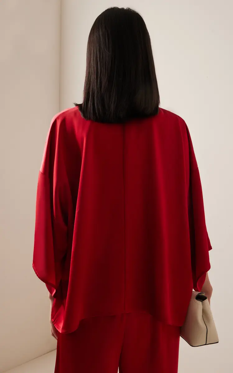 By Malene Birger Cicie Oversized Satin Top | Thumbnail 4