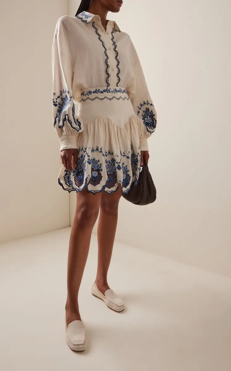 Agua by Agua Bendita Abadía Embroidered Linen Blouse | Thumbnail 4 Agua by Agua Bendita Abadía Embroidered Linen Blouse | Thumbnail 4