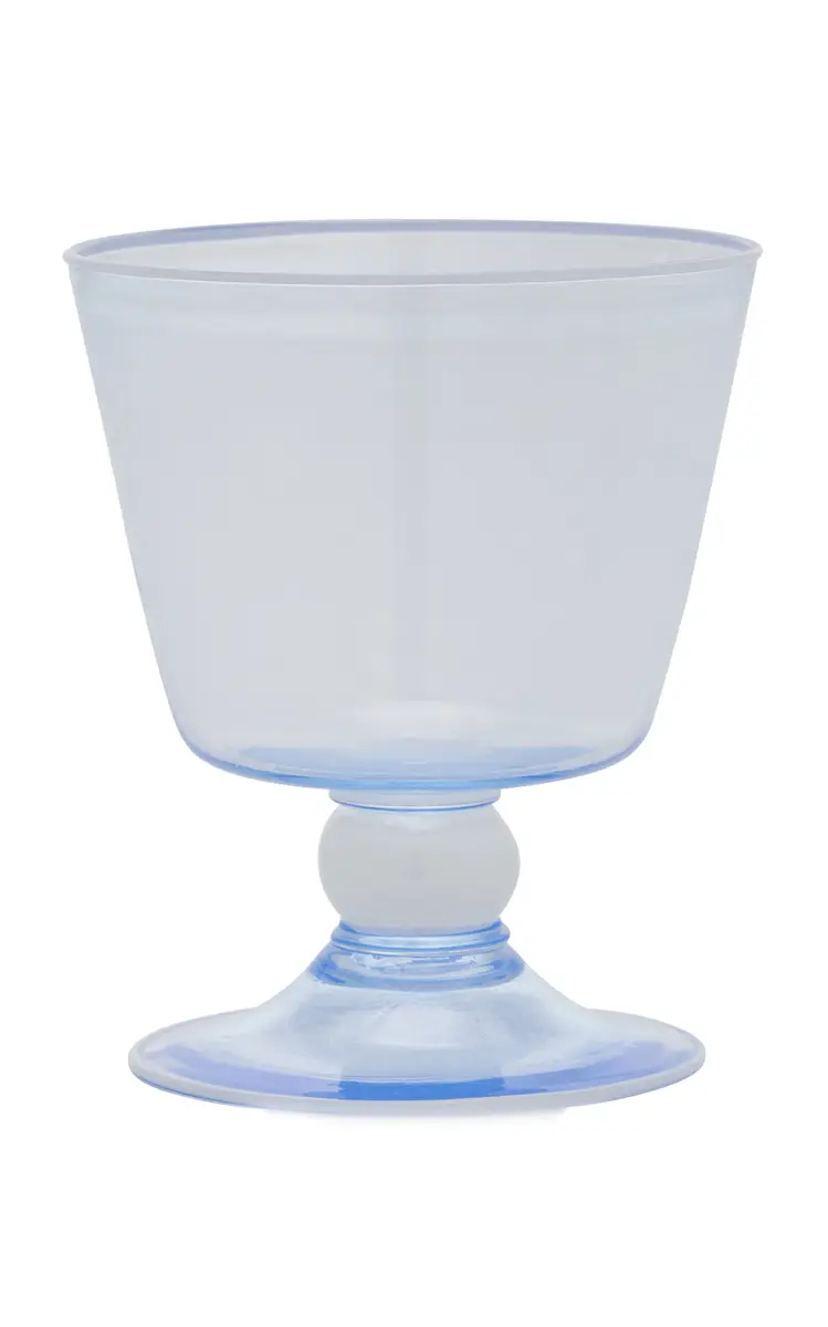 Moda Domus Footed Wine Glass - Blue | Image 1 Moda Domus Footed Wine Glass - Blue | Image 1