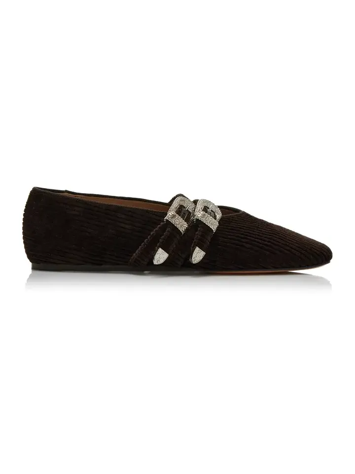 Le Monde Béryl Claudia Corduroy Ballet Flats