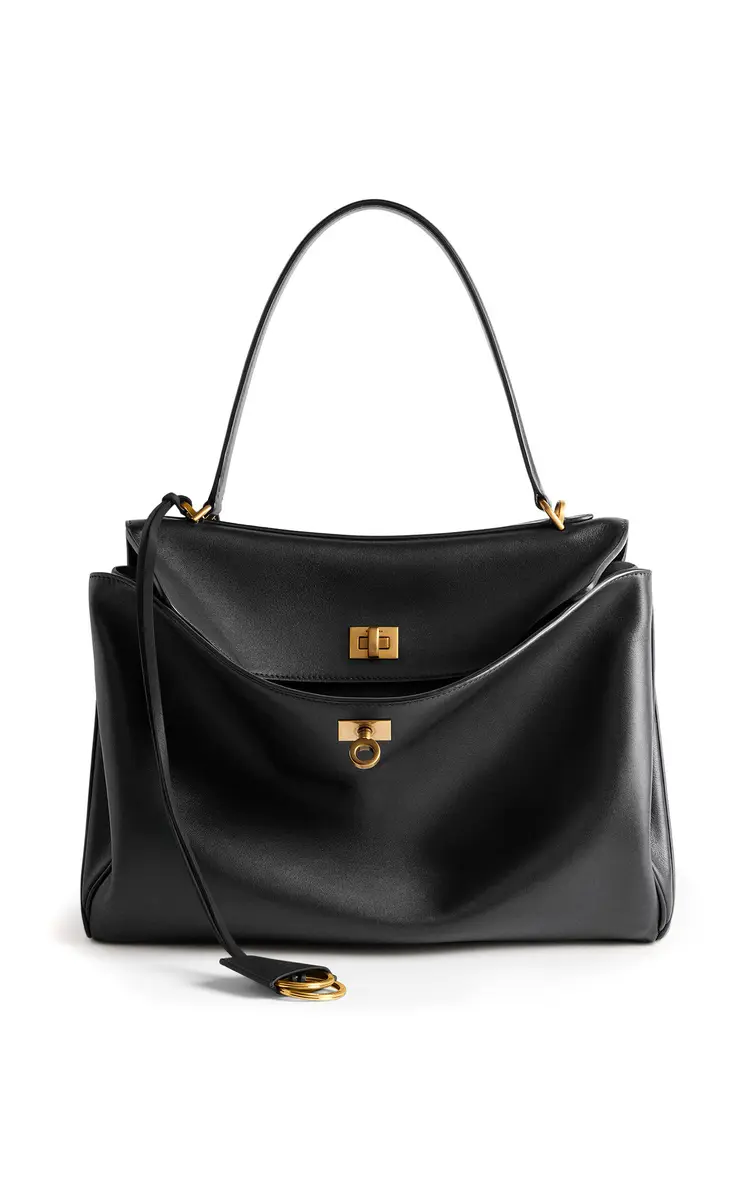 Balenciaga Rodeo Medium Leather Top Handle Bag
