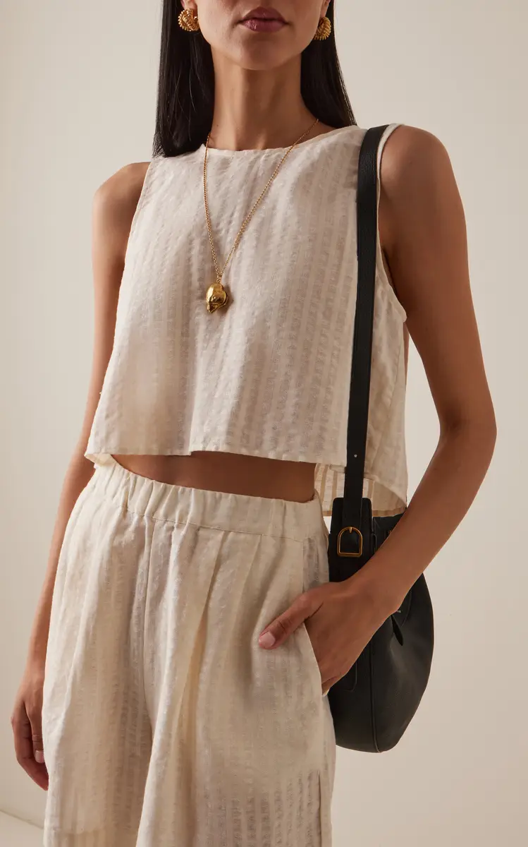 ASCENO The Kobe Cotton-Linen Top | Thumbnail 2 ASCENO The Kobe Cotton-Linen Top | Thumbnail 2
