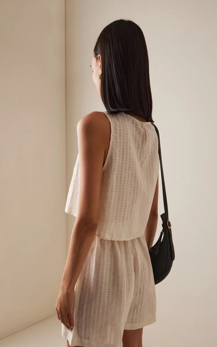 ASCENO The Kobe Cotton-Linen Top | Thumbnail 4 ASCENO The Kobe Cotton-Linen Top | Thumbnail 4