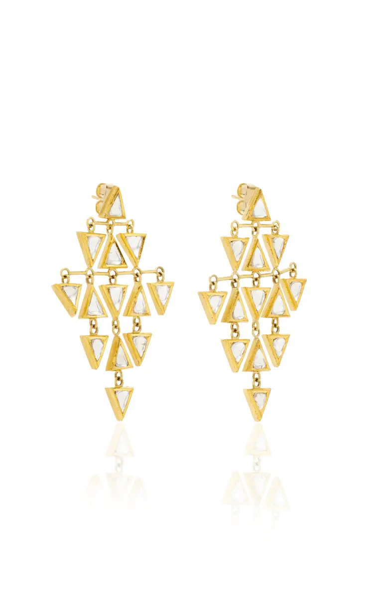 Amrapali 18K Yellow Gold Diamond Earrings | Thumbnail 3 Amrapali 18K Yellow Gold Diamond Earrings | Thumbnail 3