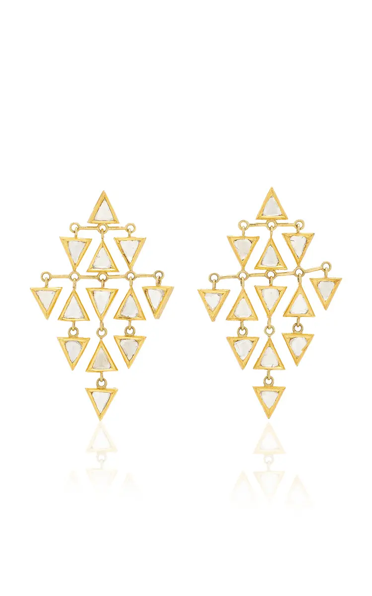 Amrapali 18K Yellow Gold Diamond Earrings | Thumbnail 4 Amrapali 18K Yellow Gold Diamond Earrings | Thumbnail 4