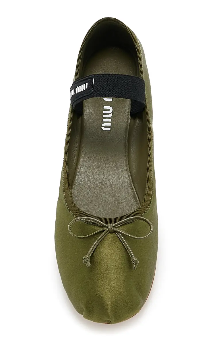 Miu Miu Satin Ballet Flats | Thumbnail 3