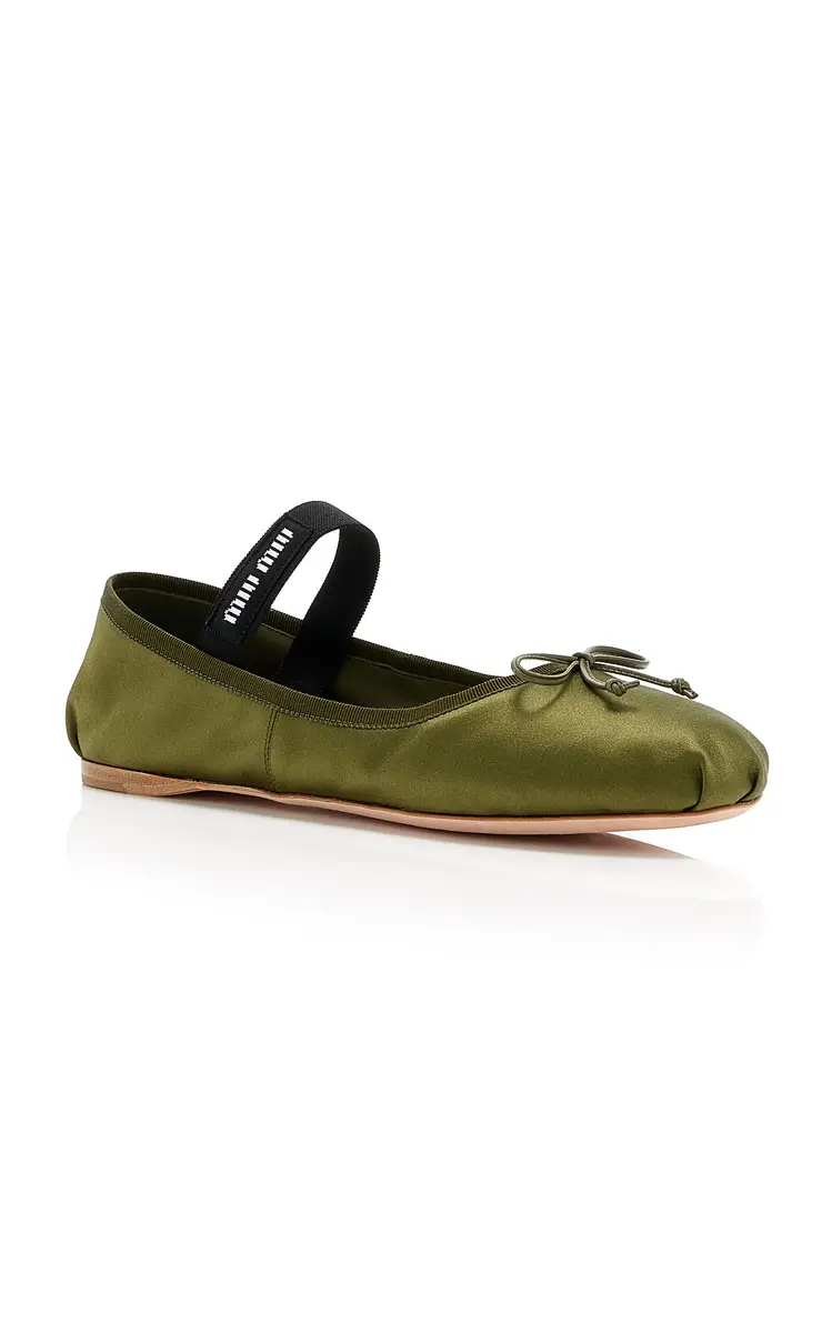 Miu Miu Satin Ballet Flats | Thumbnail 4