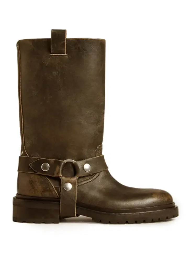 Golden Goose Kurt Distressed Leather Boots