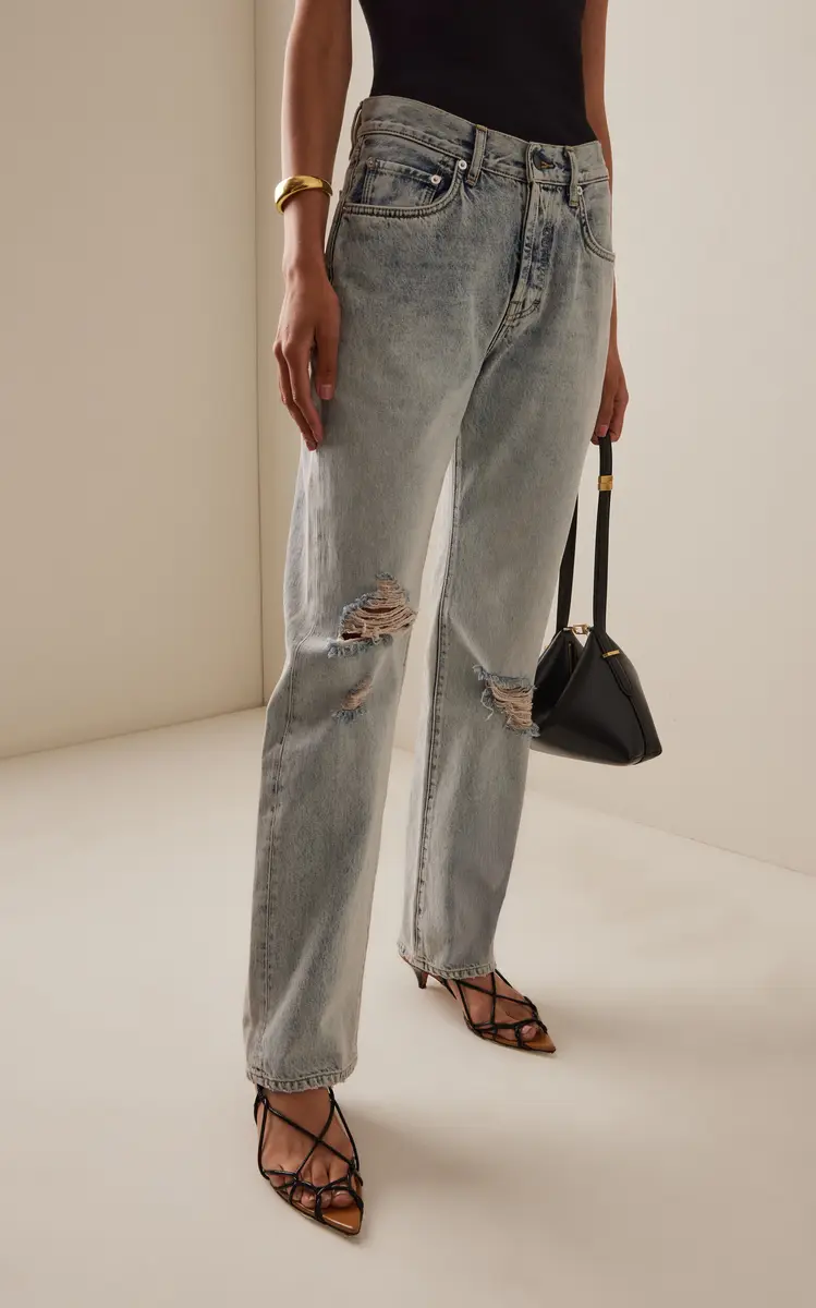 Kallmeyer Gabby High-Rise Distressed Tapered Jeans | Thumbnail 7